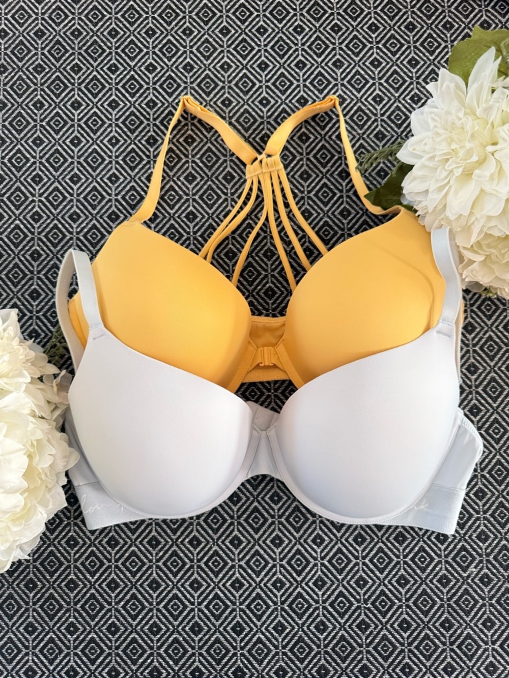 Victoria's Secret Yellow & Light Blue Padded Bras Duo